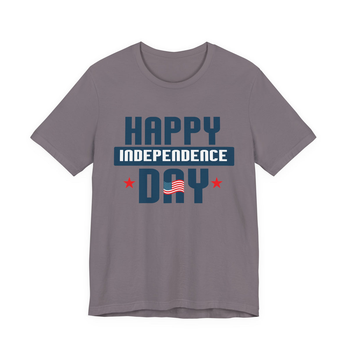 Happy Independence Day T-Shirt Patriotic USA Flag Stars Unisex Cotton Tee 017