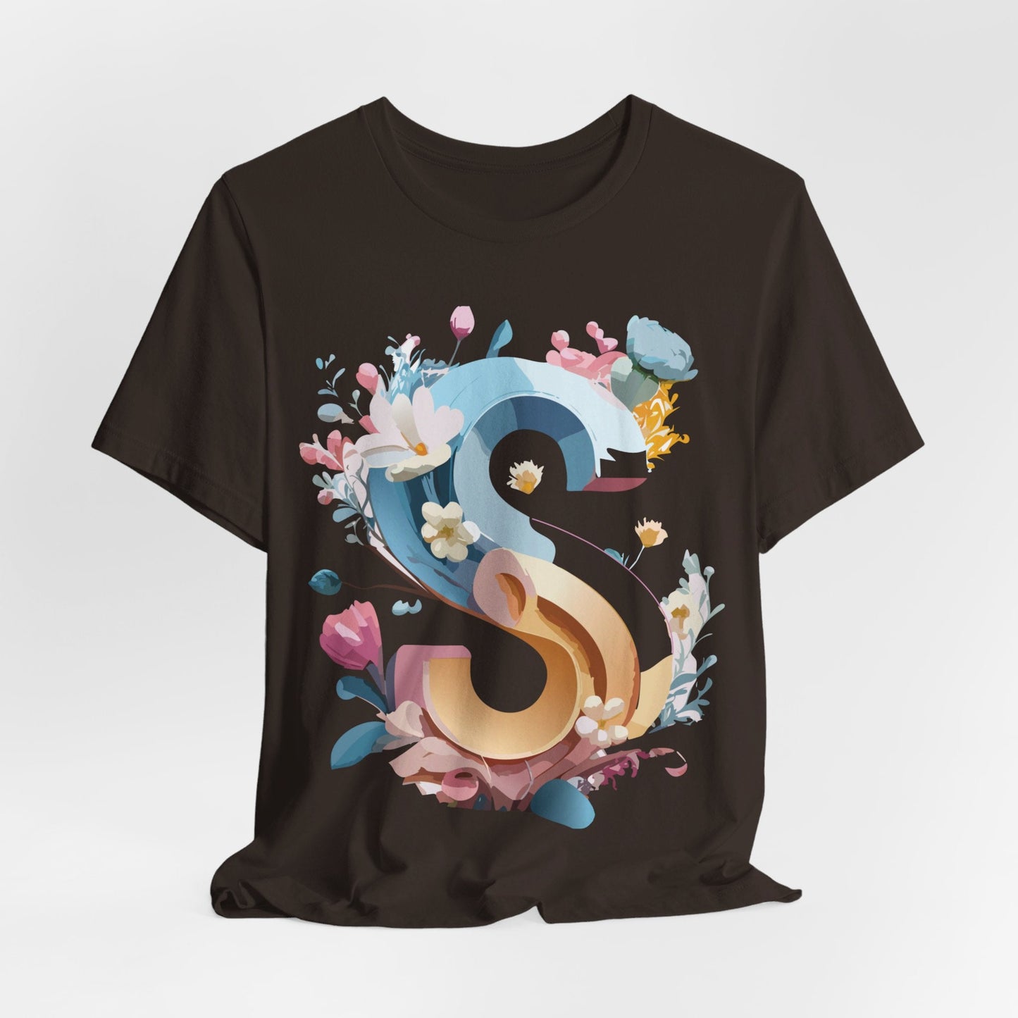 Letter S Shirt Graphic Tee Unisex Jersey Short Sleeve Premium Vintage Inspired Artwork Adelpha