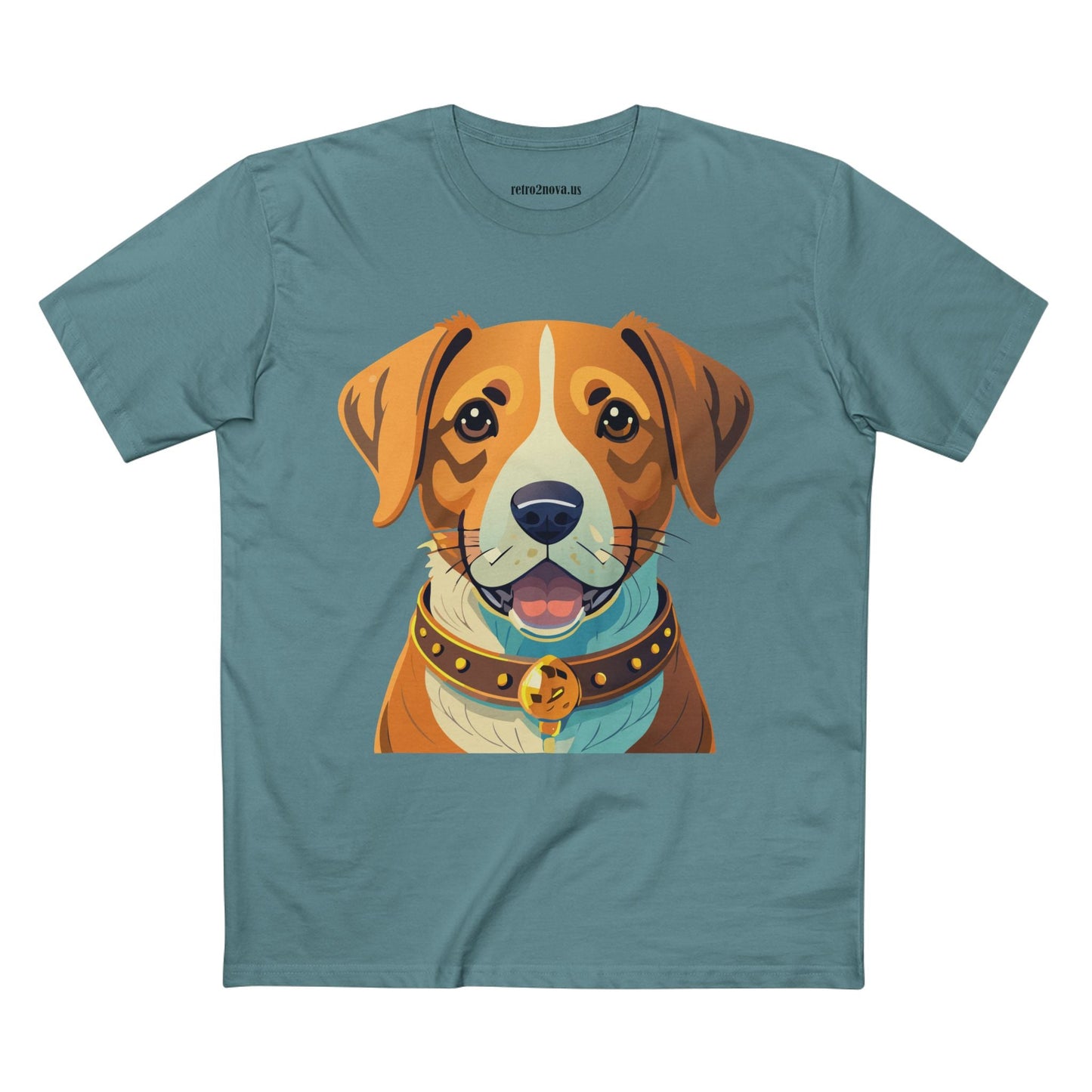 Retro2Nova Unisex Dog Shirt Premium Cotton Tee With Original Art Design Animal Print For Everyday Comfort