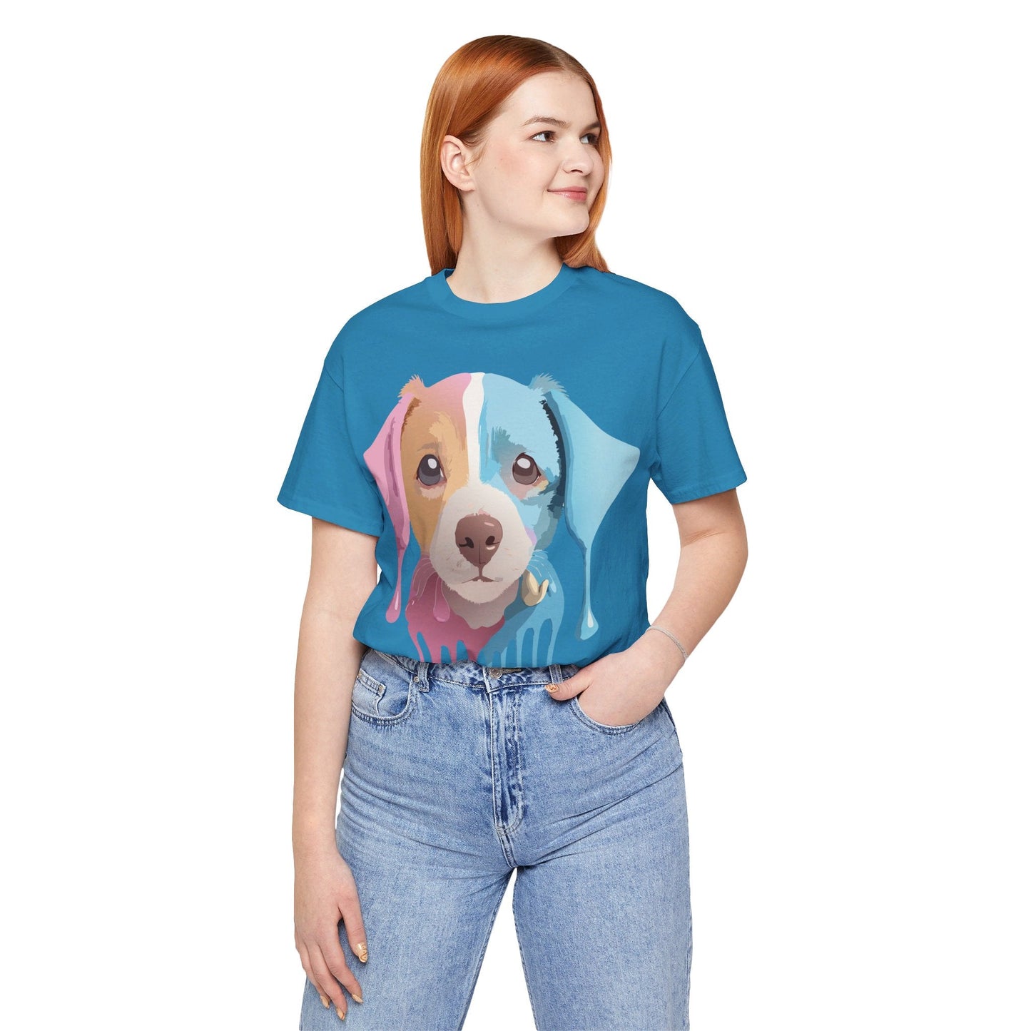 Vintage Inspired Dog Graphic Tee Unisex Jersey Short Sleeve Premium Adelpha Art Design