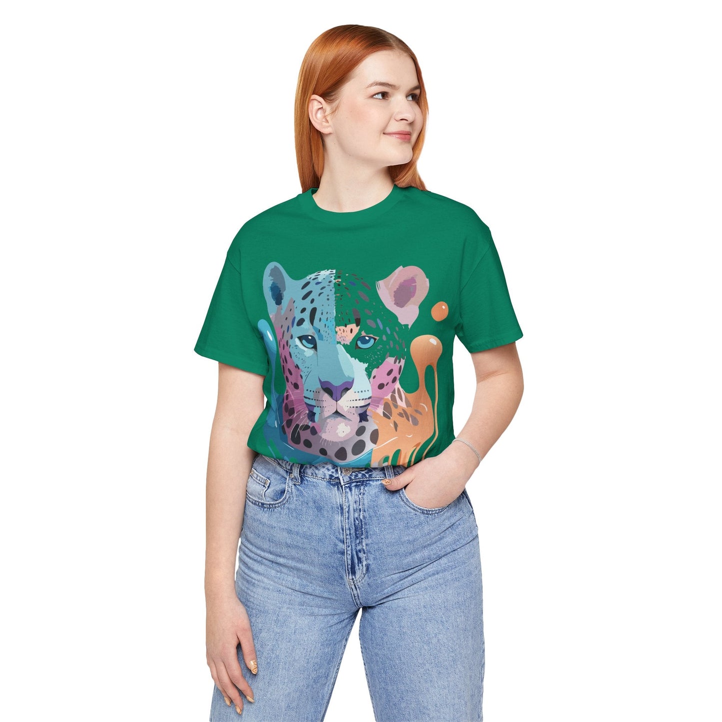 Cheetah Graphic Unisex 100 Cotton Artwork Tee 7