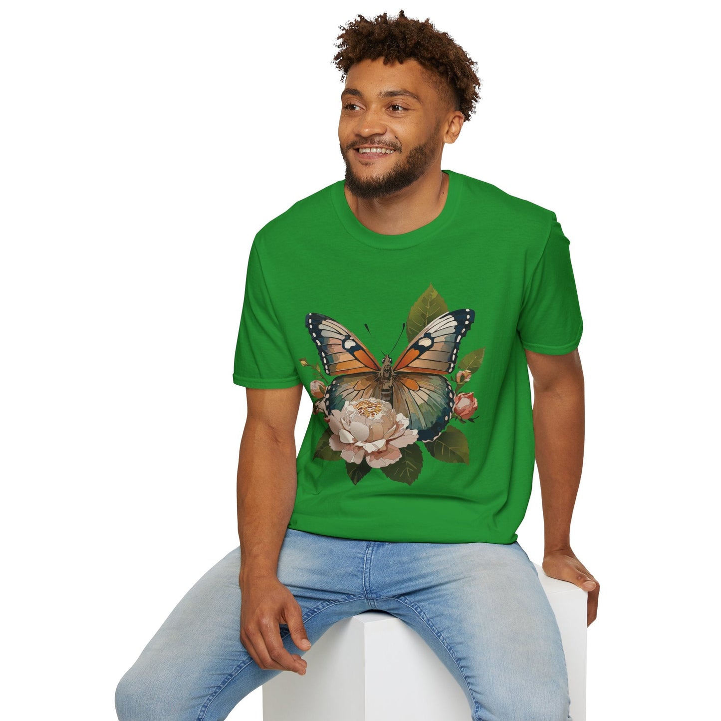 Monarch Butterfly Shirt Unisex Softstyle Cotton Tee Short Sleeve Gildan 64000 Everyday Wear