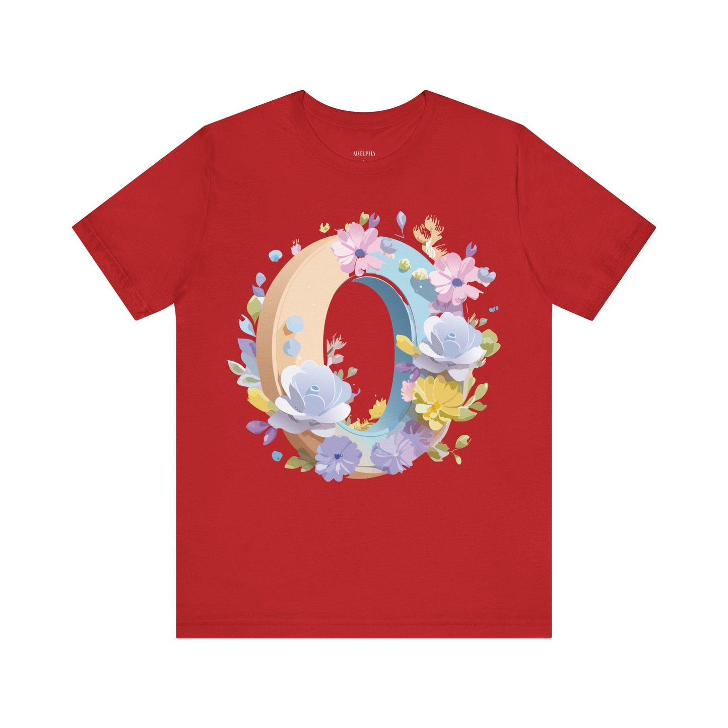 Letter O Shirt Unisex Graphic Tee With Vintage Inspired Art By Adelpha Premium Jersey Short Sleeve