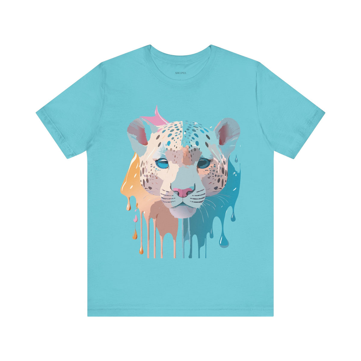 Cheetah Graphic Unisex Cotton Bella+Canvas Tee with Art Animal Design e7