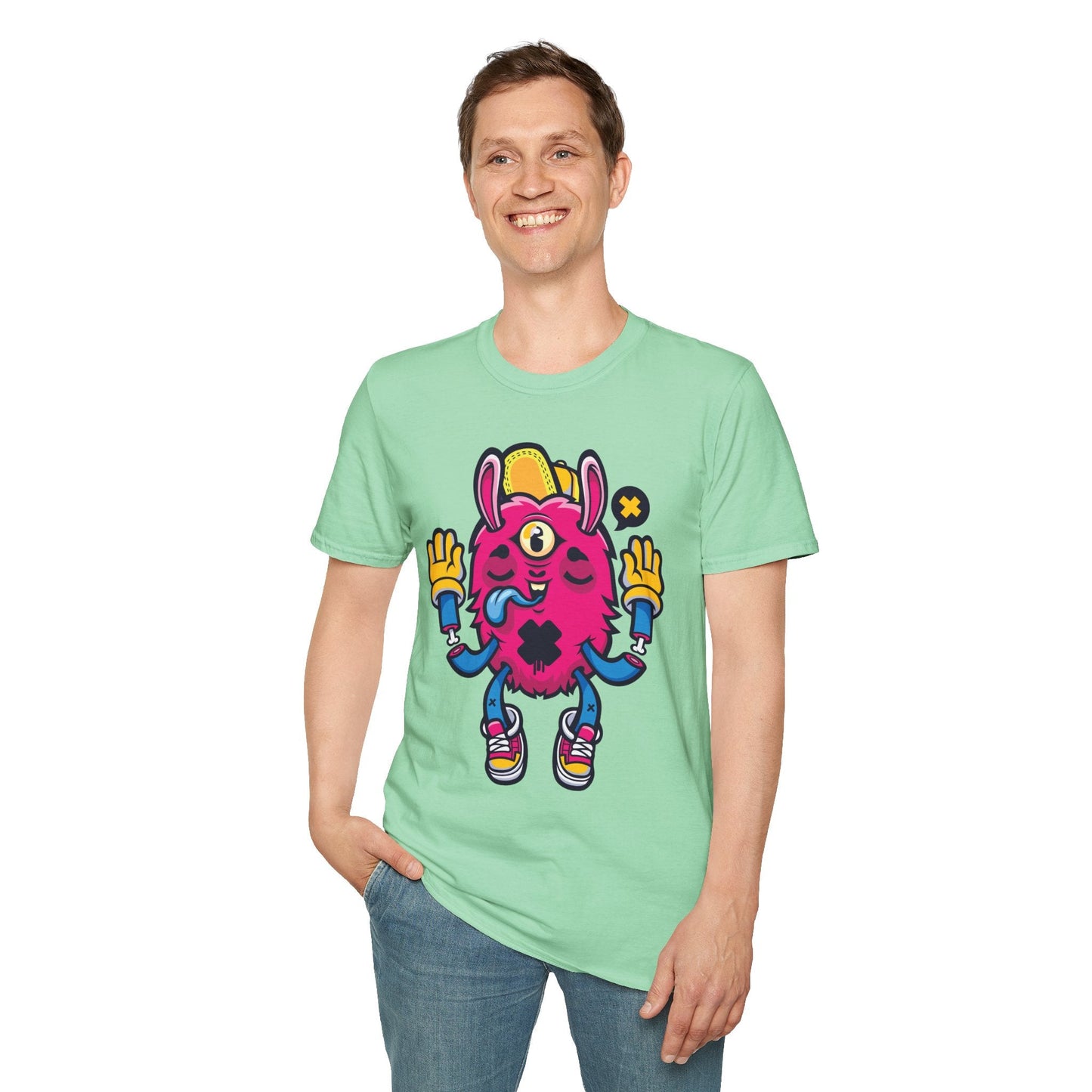 Cartoon T Shirt Animation T Shirt Funny Tee Unisex Softstyle 64000 Gildan Cotton Tee