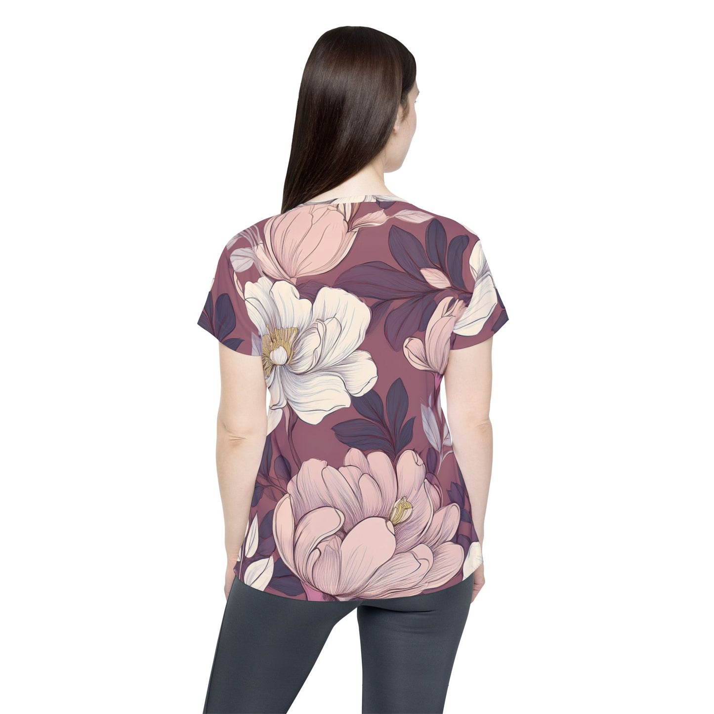 Women Poly T-Shirt with Floral Print