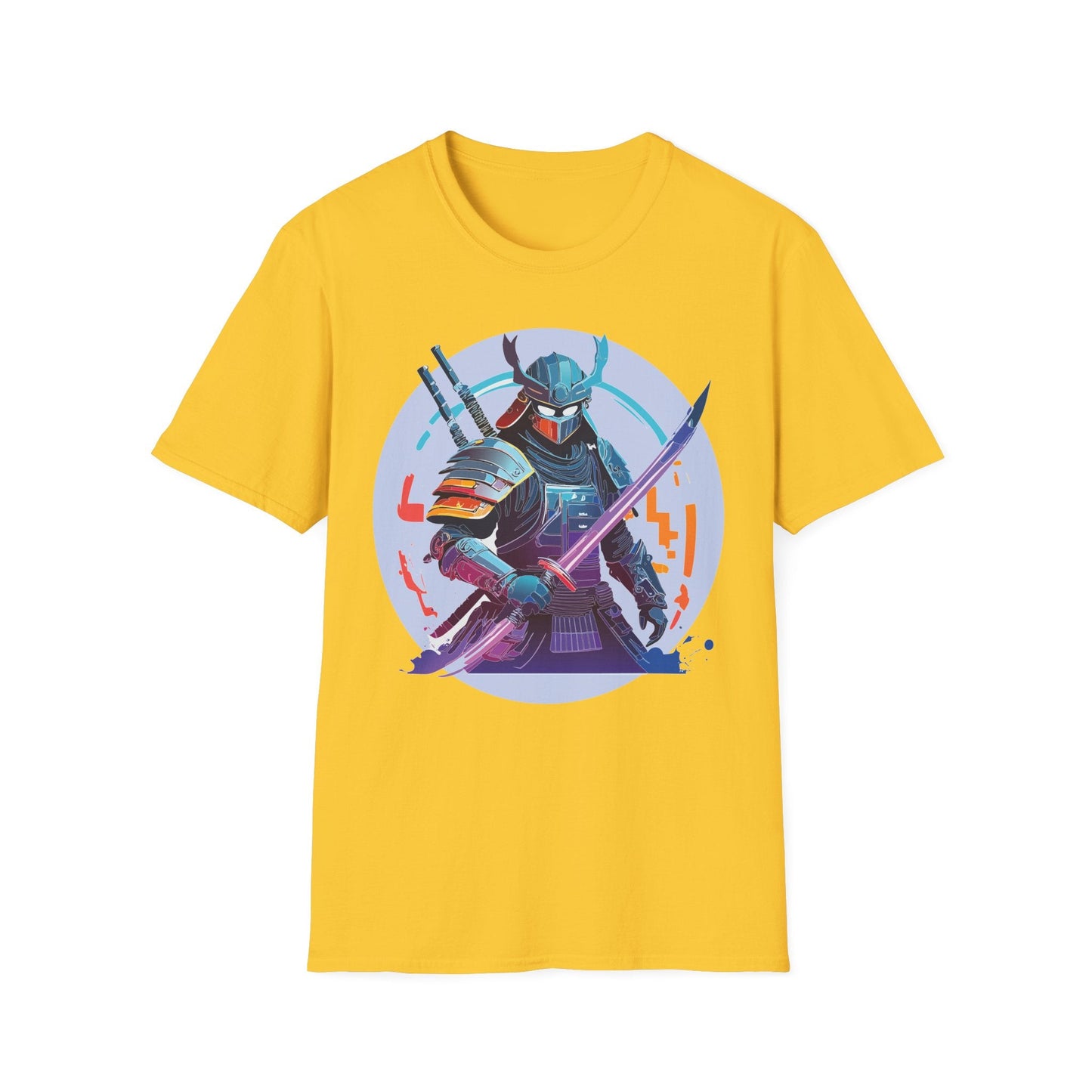 Samurai Shirt Unisex Softstyle Tee 100 Percent Ring Spun Cotton Light 4.5 Oz Graphic Gildan 64000