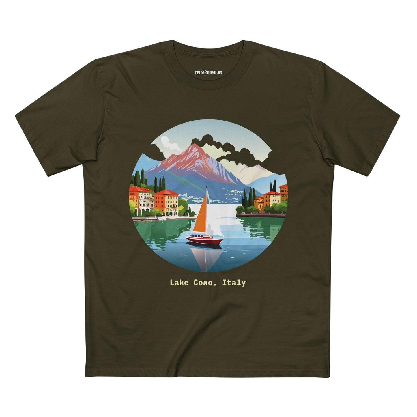 Italy Travel Shirt Unisex Premium Cotton Tee With Original Art Design From Retro2Nova TT23