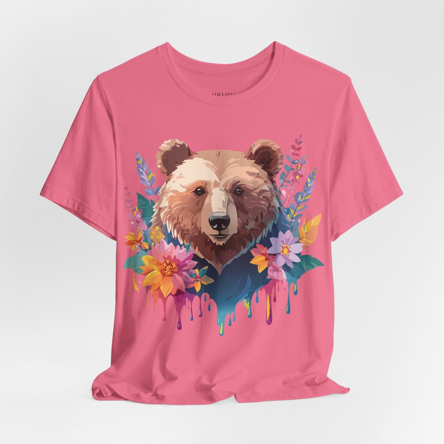 Adelpha Bear Graphic Tee Unisex Short Sleeve Vintage Inspired Art Shirt