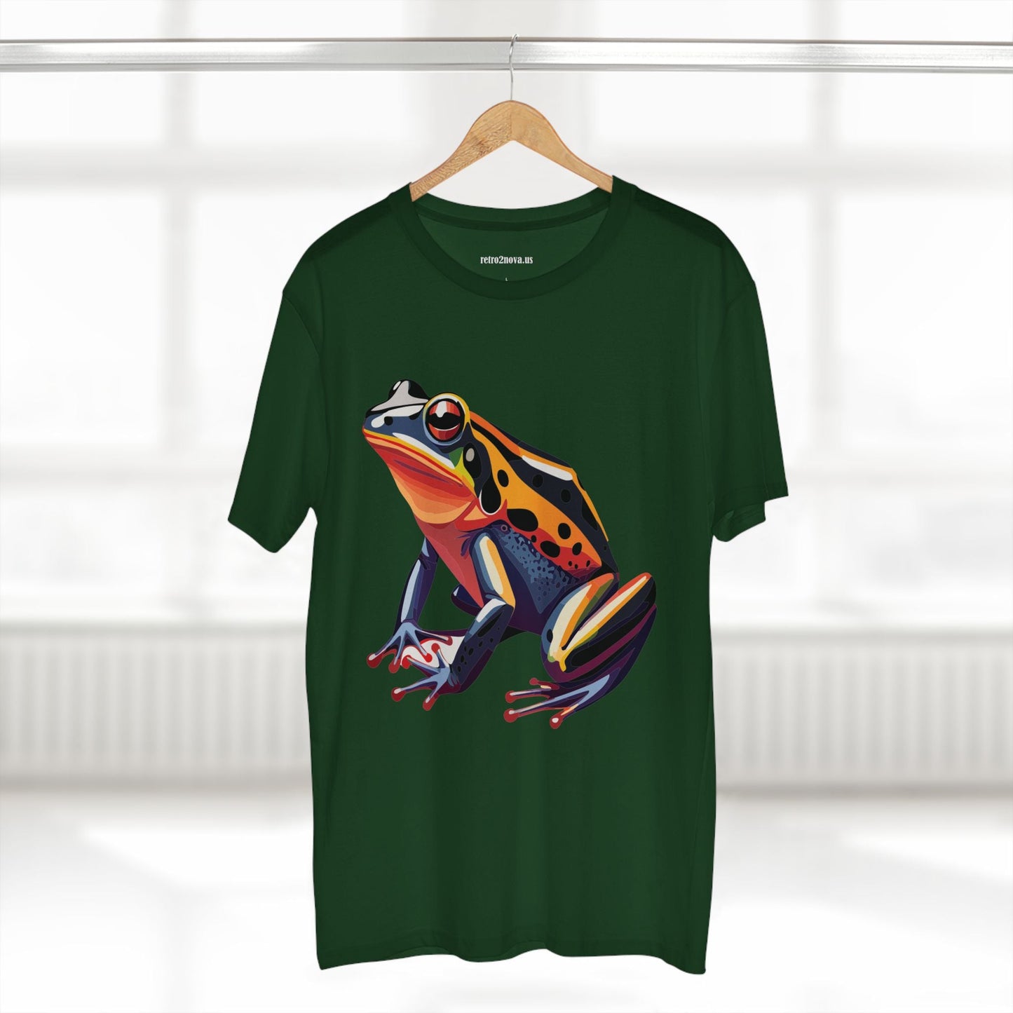 Unisex Frog Animal Shirt Premium Cotton Tee With Original Art Design Retro2Nova Exclusive Art Collection