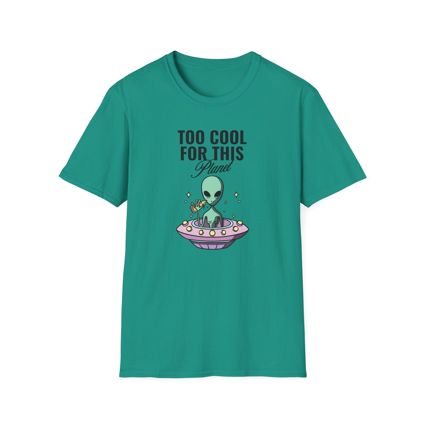 Alien UFO TShirt  Too Cool For This Planet Graphic Tee
