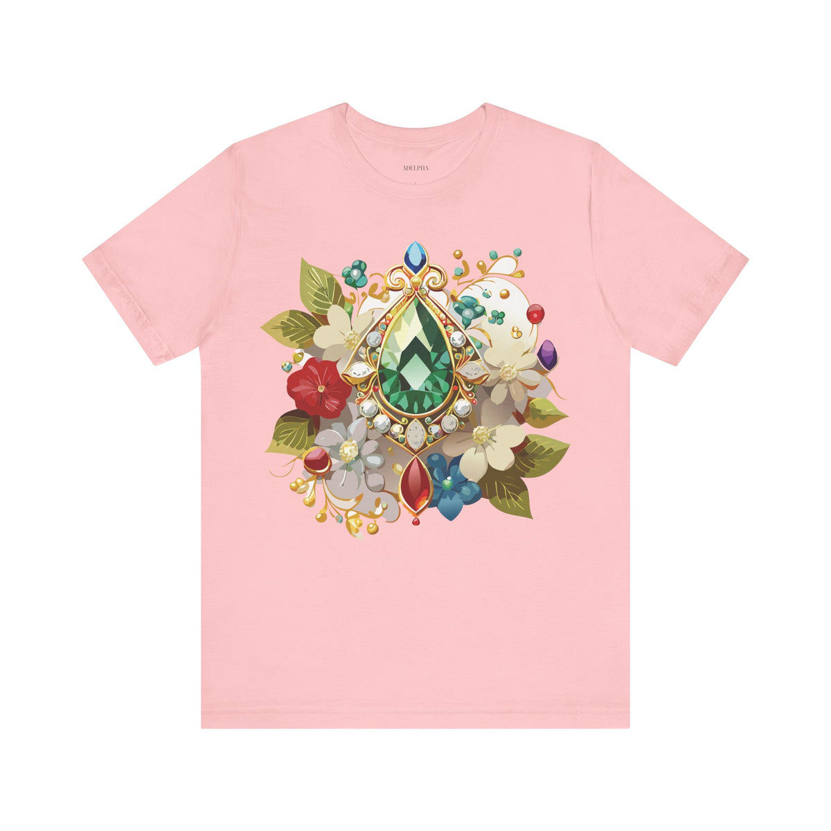 Jewelry Graphic Unisex Cotton Bella+Canvas Tee with Art Design n126