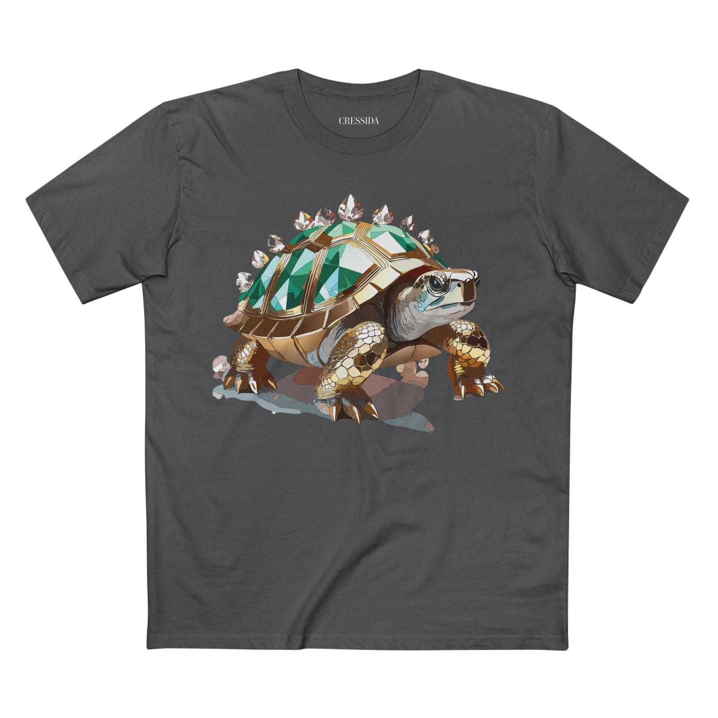 Turtle Graphic Unisex 100 Cotton Tee With Unique Animal Golden Medallion Art Design 33