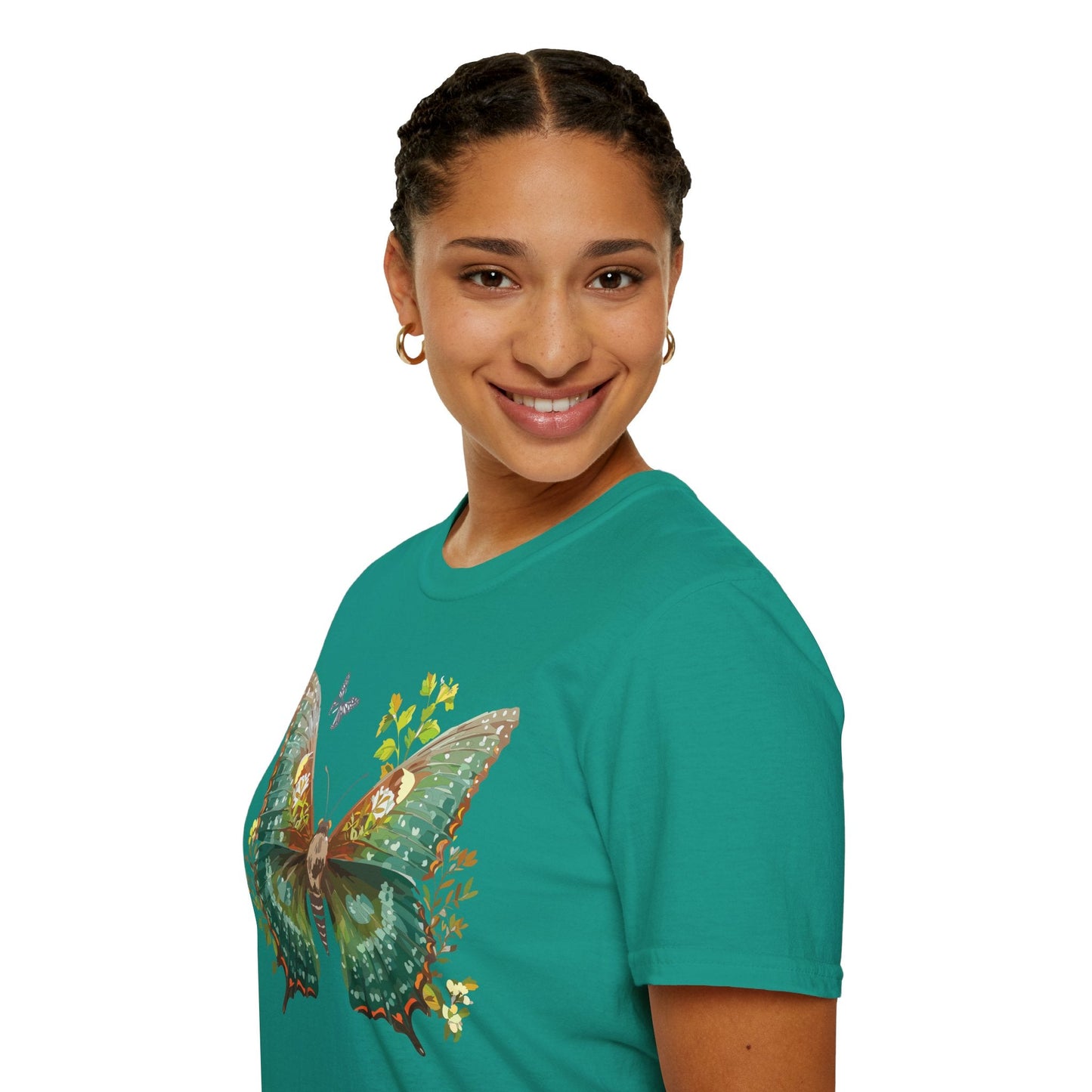 Butterfly Shirt Unisex T Shirt Monarch Print Gildan Softstyle 64000 Comfortable Everyday Wear