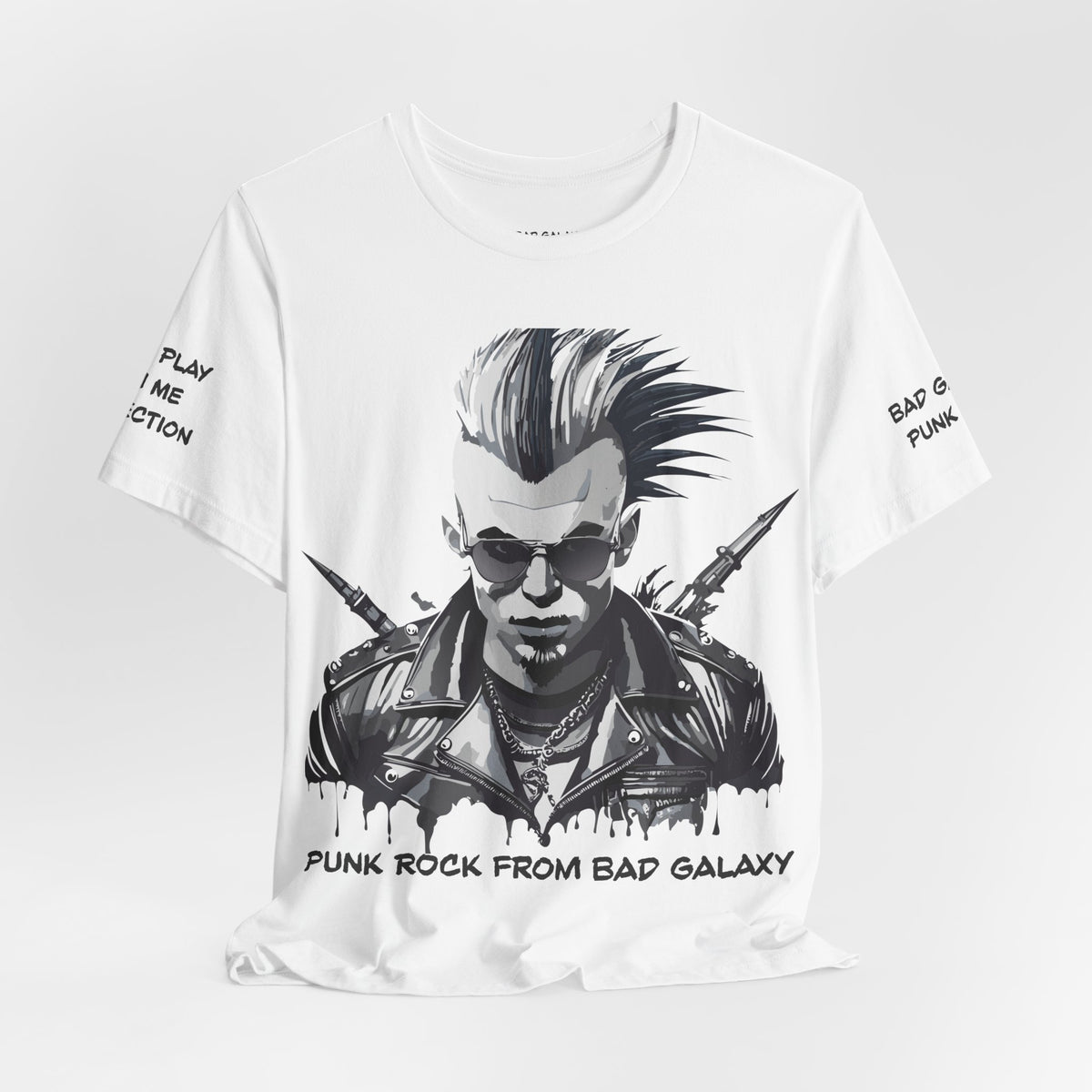Punk Rock Graphic Unisex Cotton Bella+Canvas Tee with Art Design b29