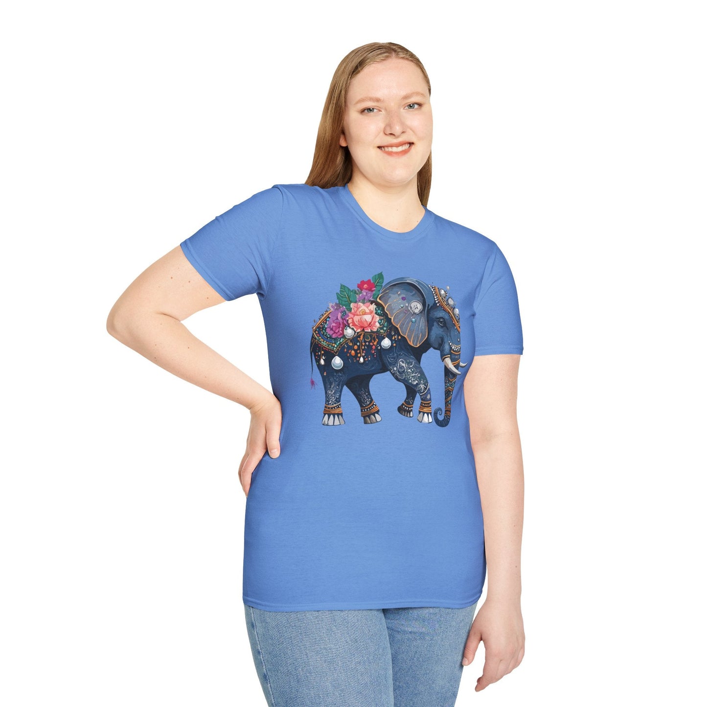 Elephant T Shirt Unisex Softstyle Tee Gildan 64000 100 Percent Cotton Comfort Everyday