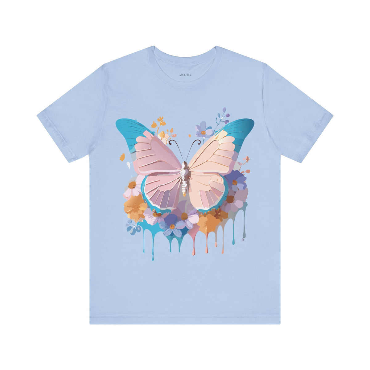 Butterfly Graphic Unisex Cotton Bella+Canvas Tee with Art Design n26