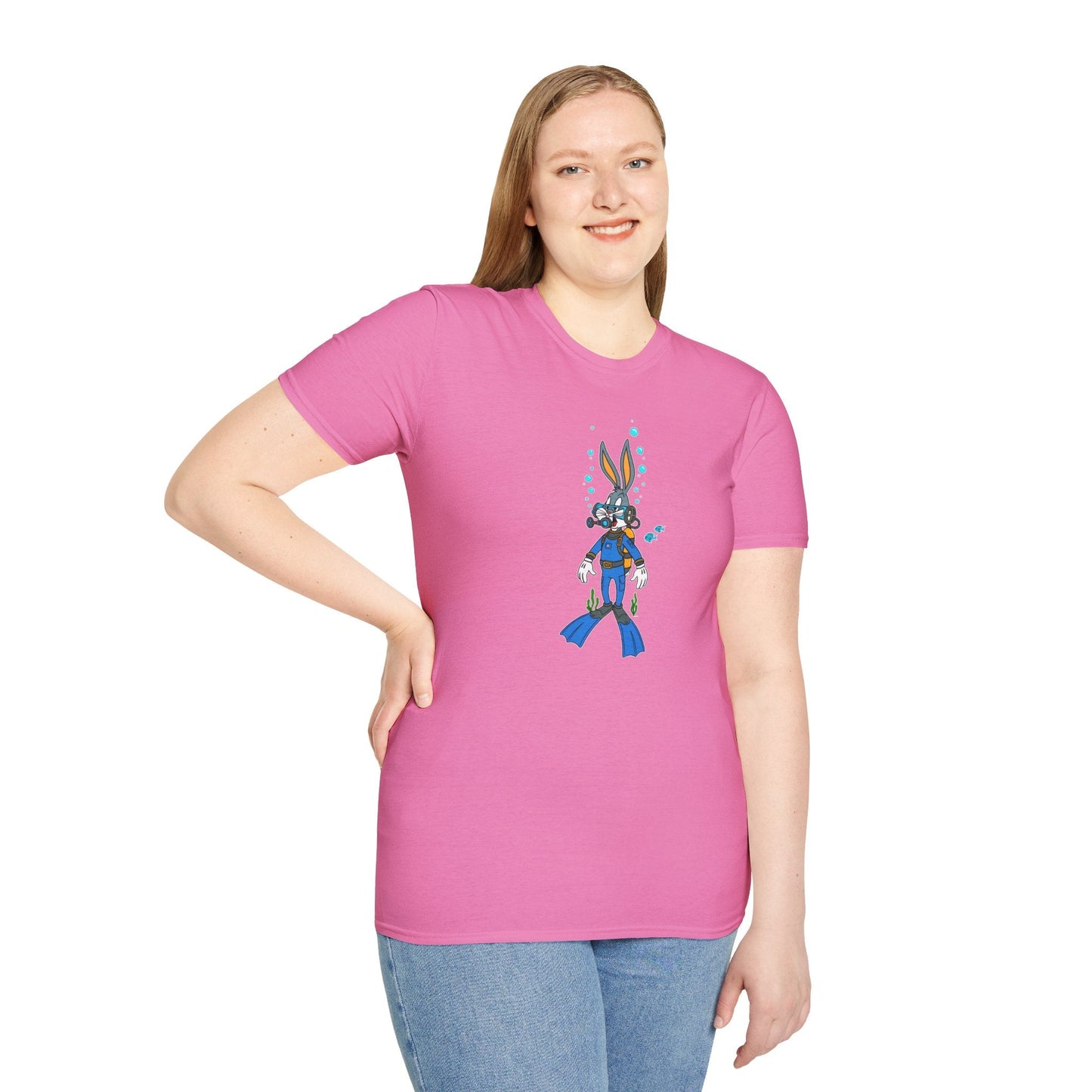 Bugs Bunny Animation Shirt Unisex T Shirt Cartoon Design Tee 100 Percent Cotton Gildan Softstyle