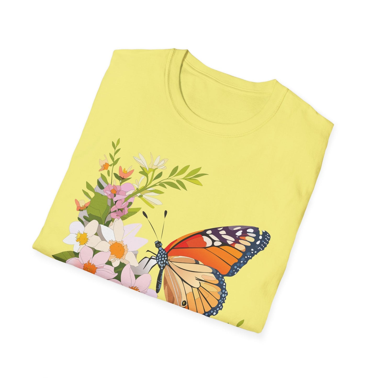Monarch Butterfly T Shirt Unisex Softstyle Gildan 64000 100 Percent Cotton Tee Breathable