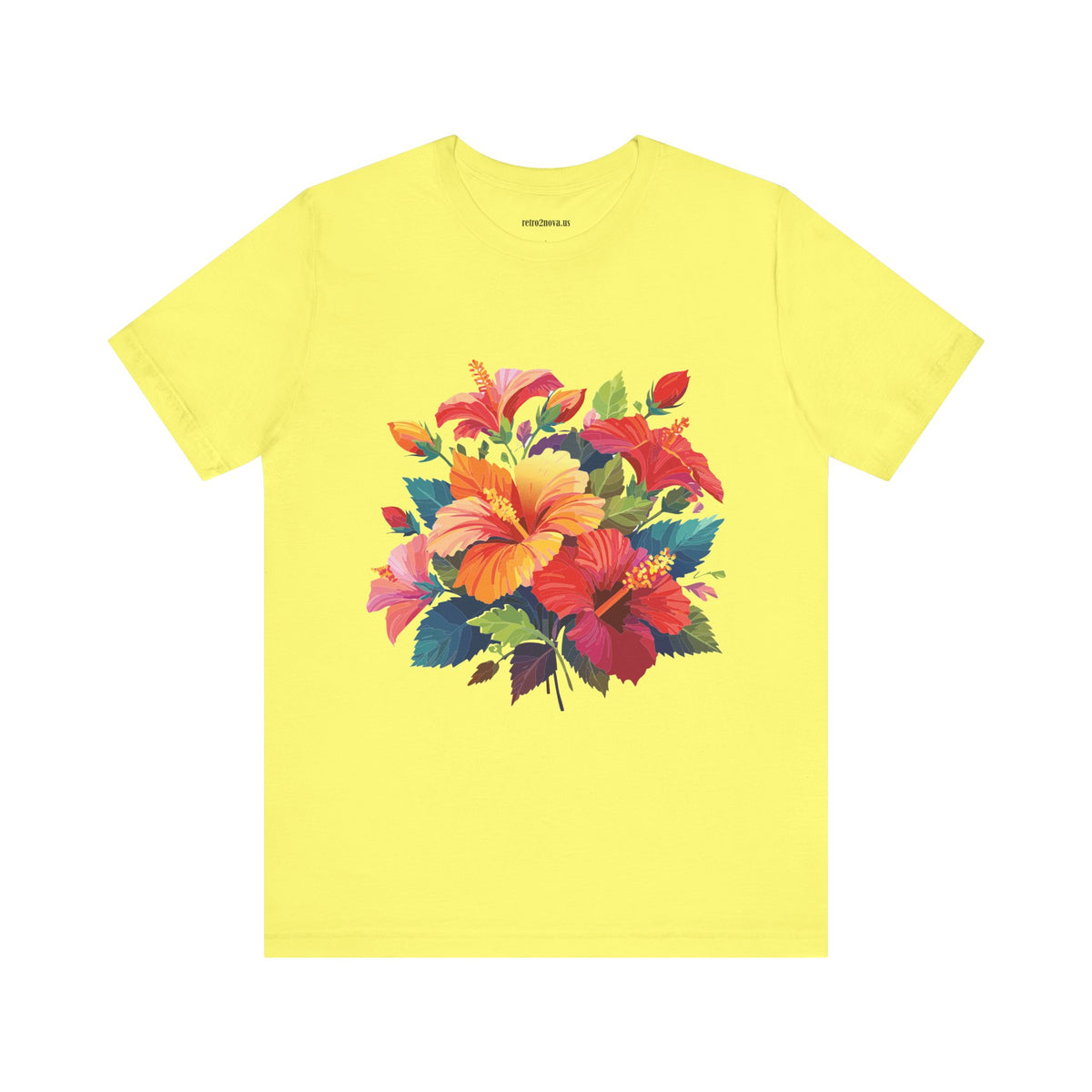 Floral Graphic Unisex Cotton Bella+Canvas Tee with Flowers Design ab7