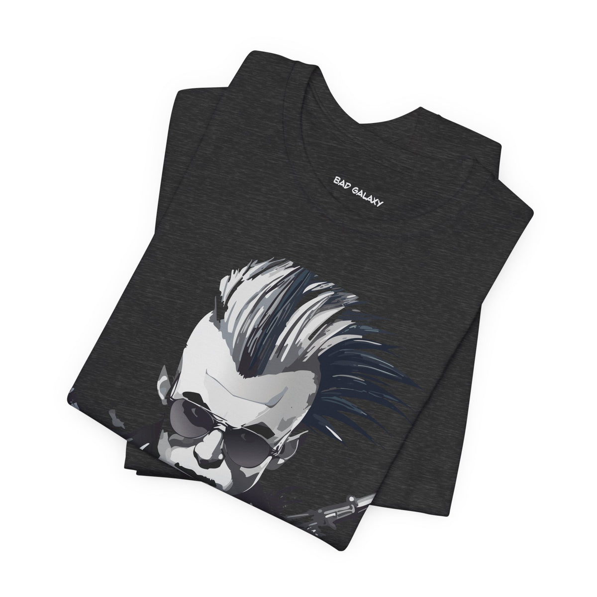 Punk Rock Graphic Unisex Cotton Bella+Canvas Tee with Art Design b28