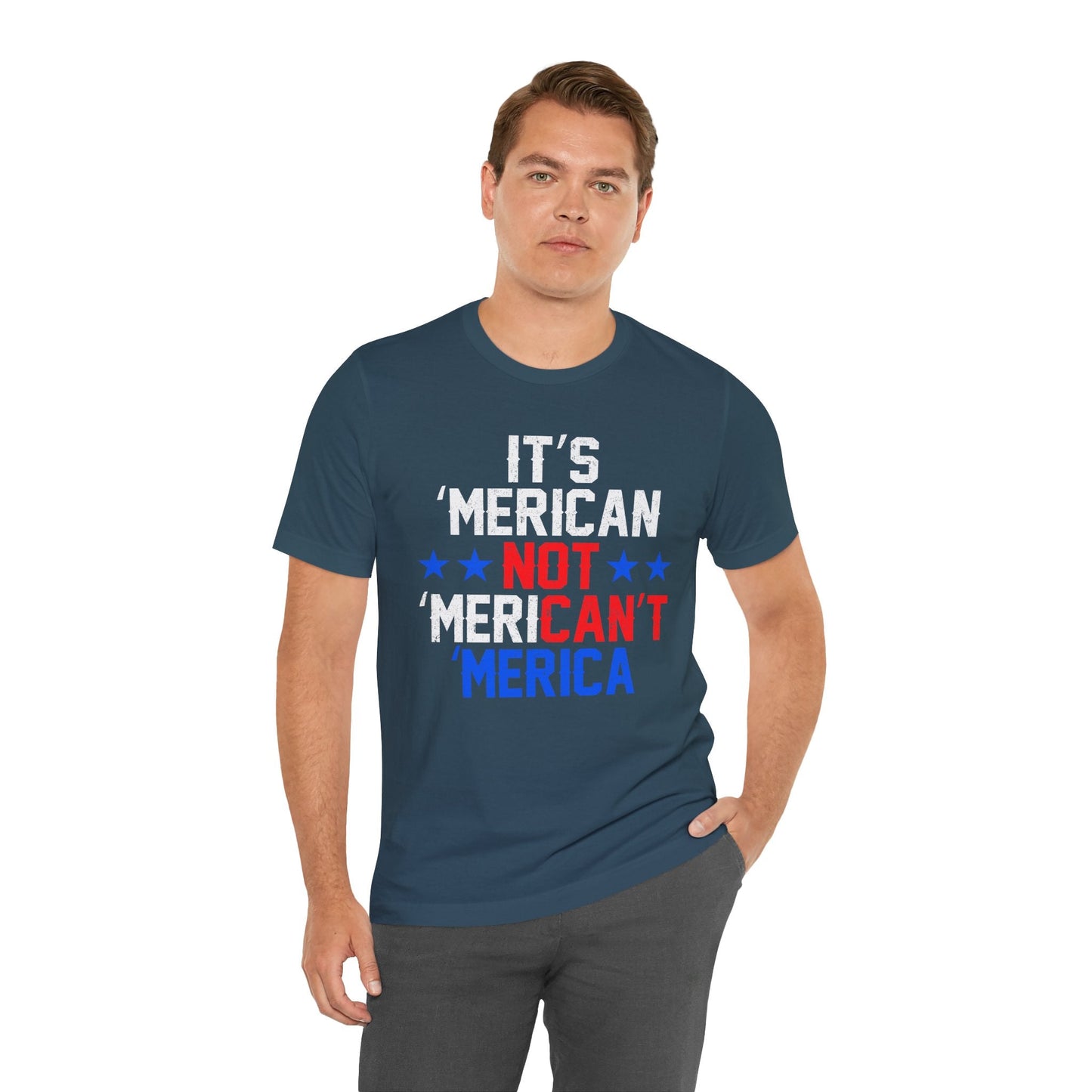 Patriotic USA Stars Graphic Unisex Cotton T-Shirt a5