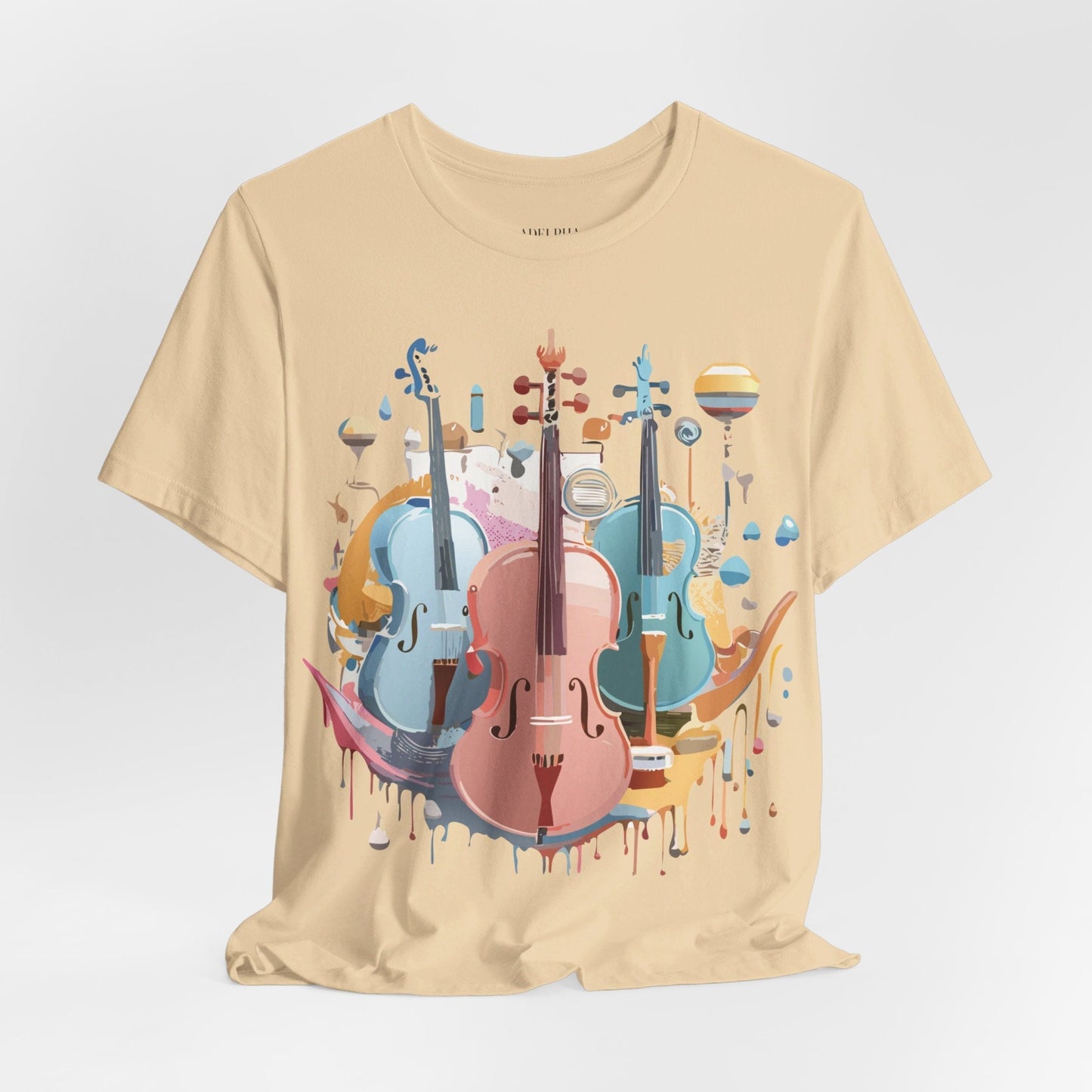 Music Graphic T Shirt Unisex Vintage Inspired Art Tee by Adelpha Premium Jersey Short Sleeve
