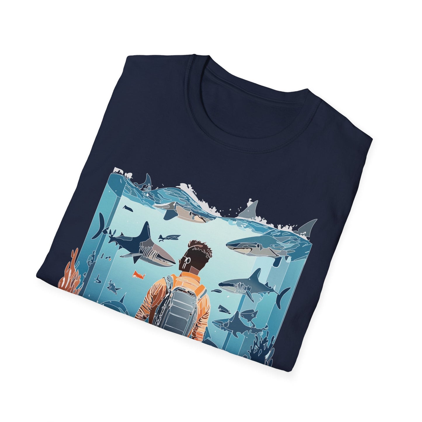 Ocean Graphic Unisex Softstyle Cotton Tee 4