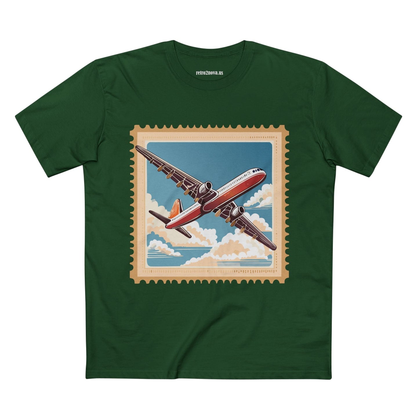 Postage Stamp Shirt Unisex Premium Cotton Tee With Original Art Design From Retro2Nova PS38