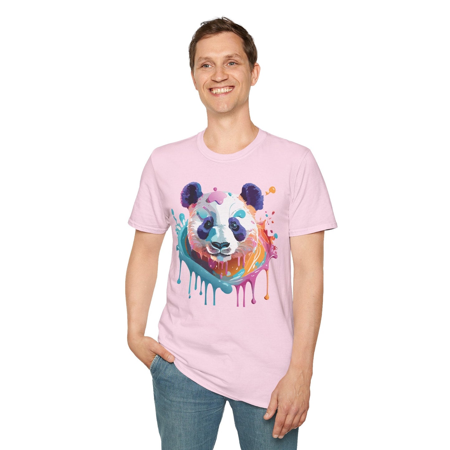 Panda Shirt T Shirt Softstyle 64000 Gildan 100 Percent Ring Spun Cotton Comfortable Animal Tee