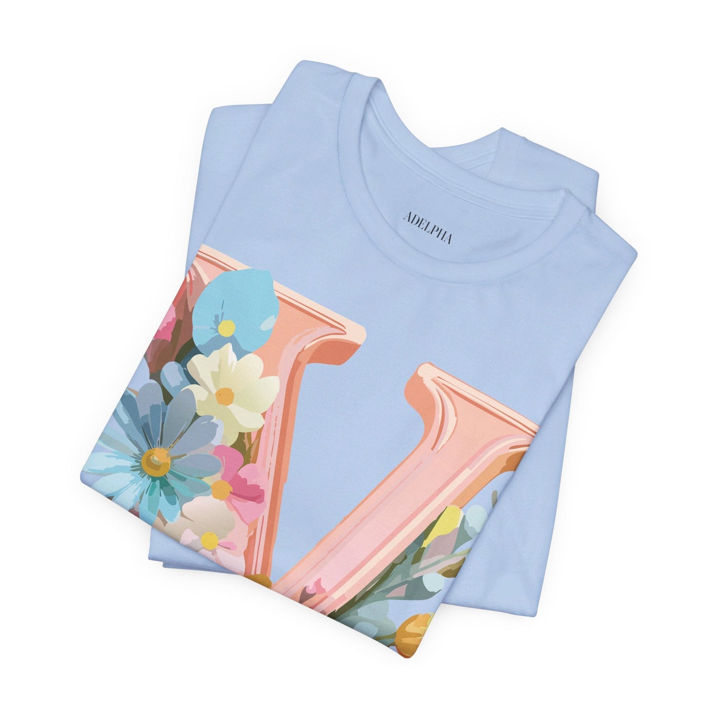 Letter V Shirt Unisex Graphic Tee With Vintage Inspired Artwork From Adelpha Official Edition