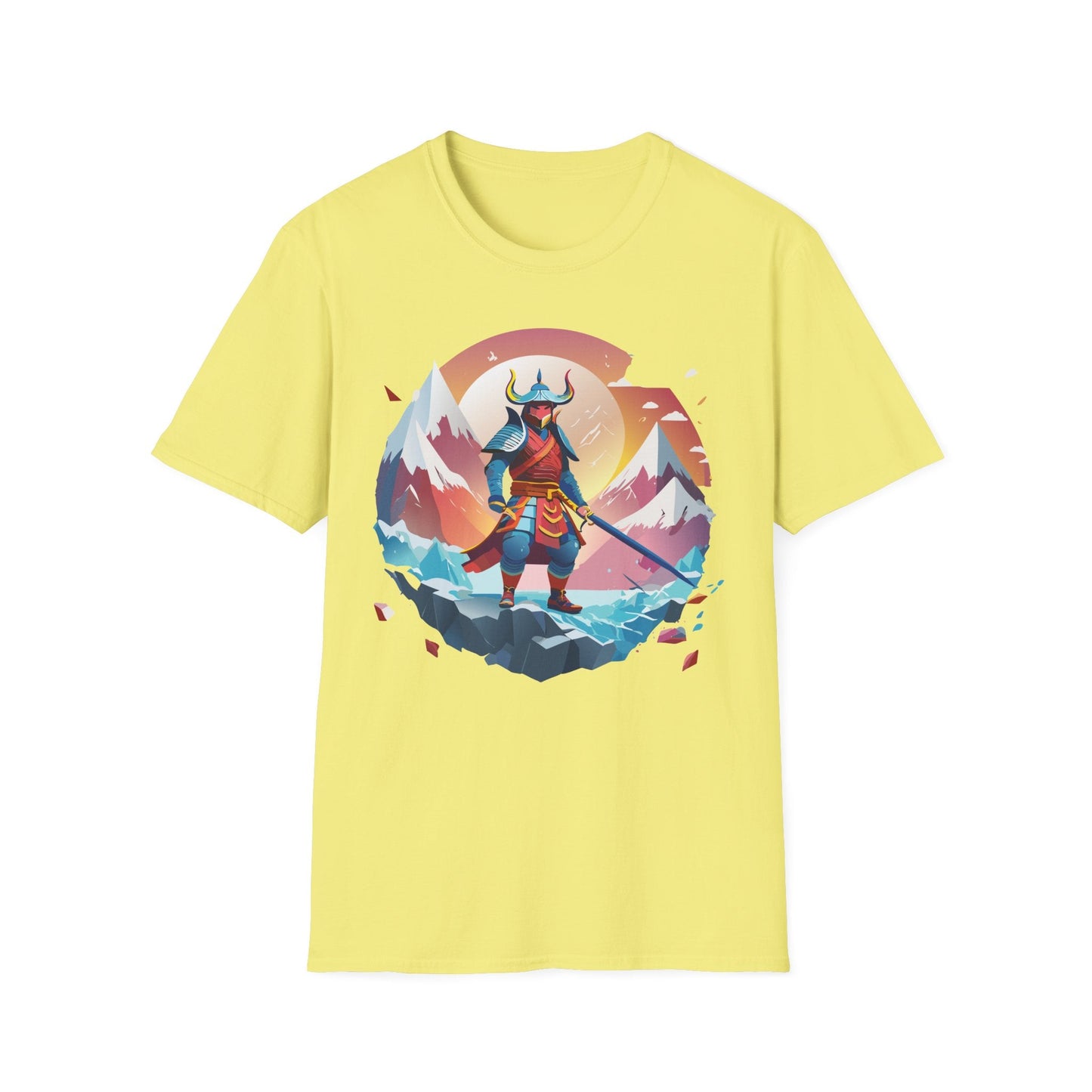 Samurai Style T Shirt Unisex Softstyle 64000 100 Percent Ring Spun Cotton Comfortable Tee