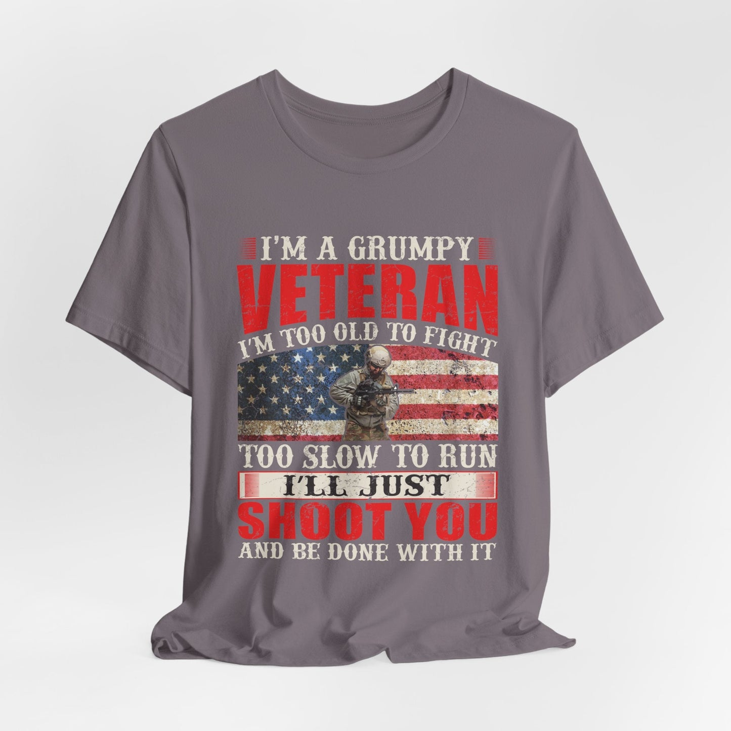 Army Veteran Patriotic Graphic Design Unisex Cotton T-Shirt v38