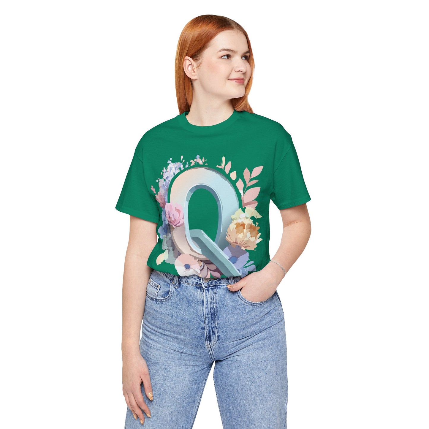 Letter Q Shirt Unisex Graphic Tee With Vintage Inspired Artwork By Adelpha Premium Quality