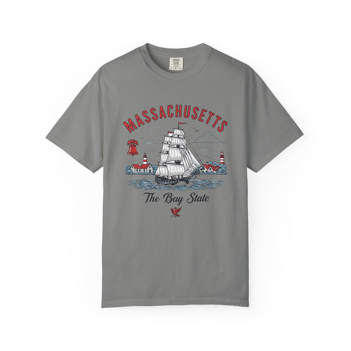 Massachusetts State Vintage Travel Tourist Graphic Tee Unisex 100 Cotton Comfort Colors T-Shirt