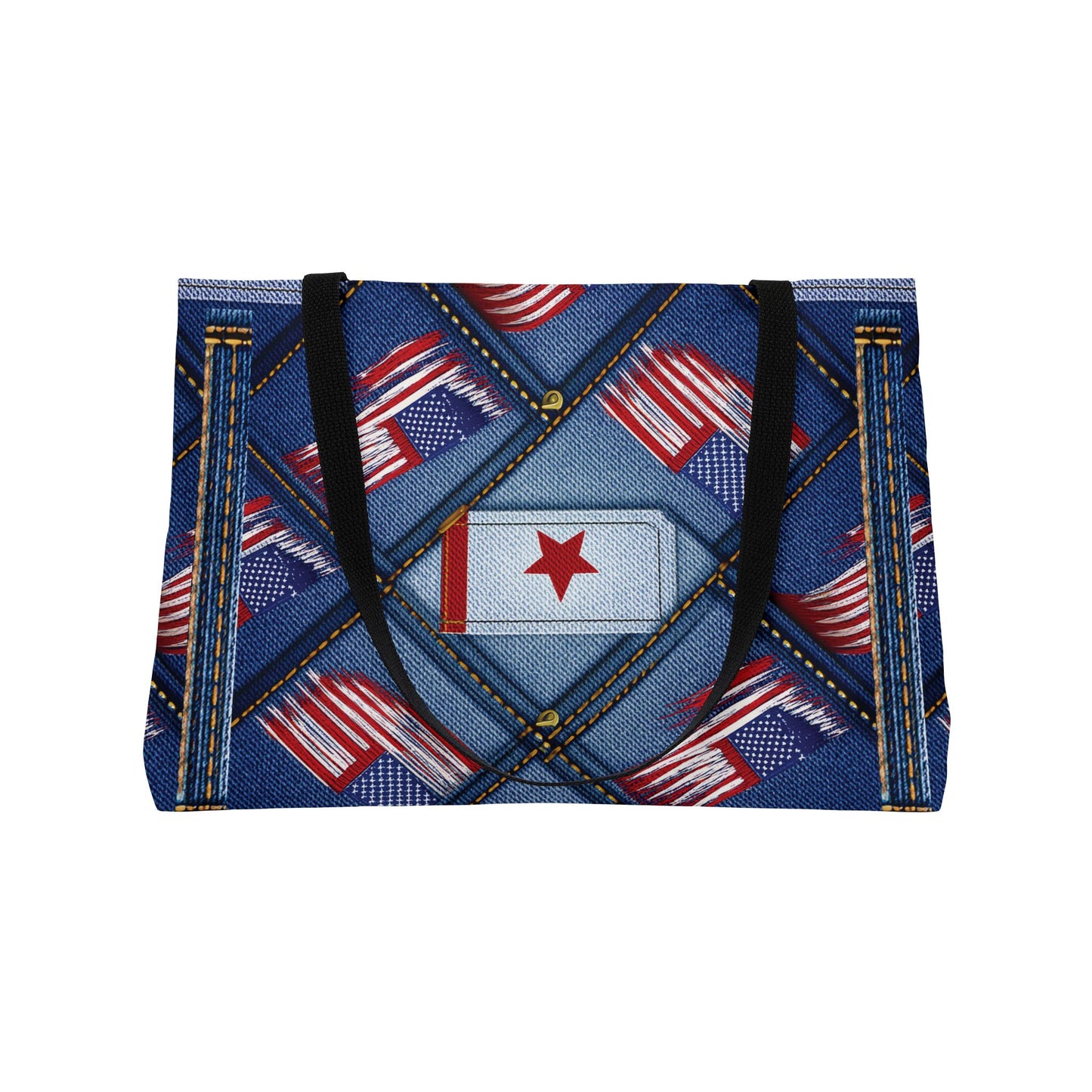 4th of July Denim Print Yoga Bag High-Quality 100% Spun Poly 24x13 Canvas Bag 60