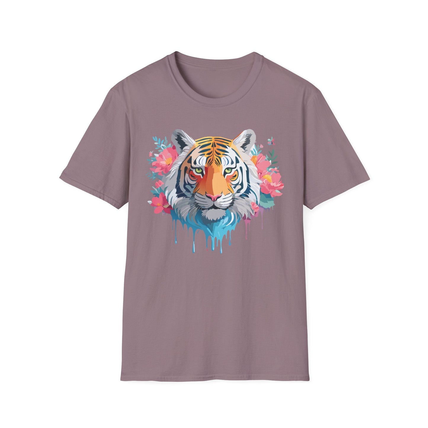 Tiger Shirt Unisex Animal Tee 100 Percent Ring Spun Cotton Softstyle
