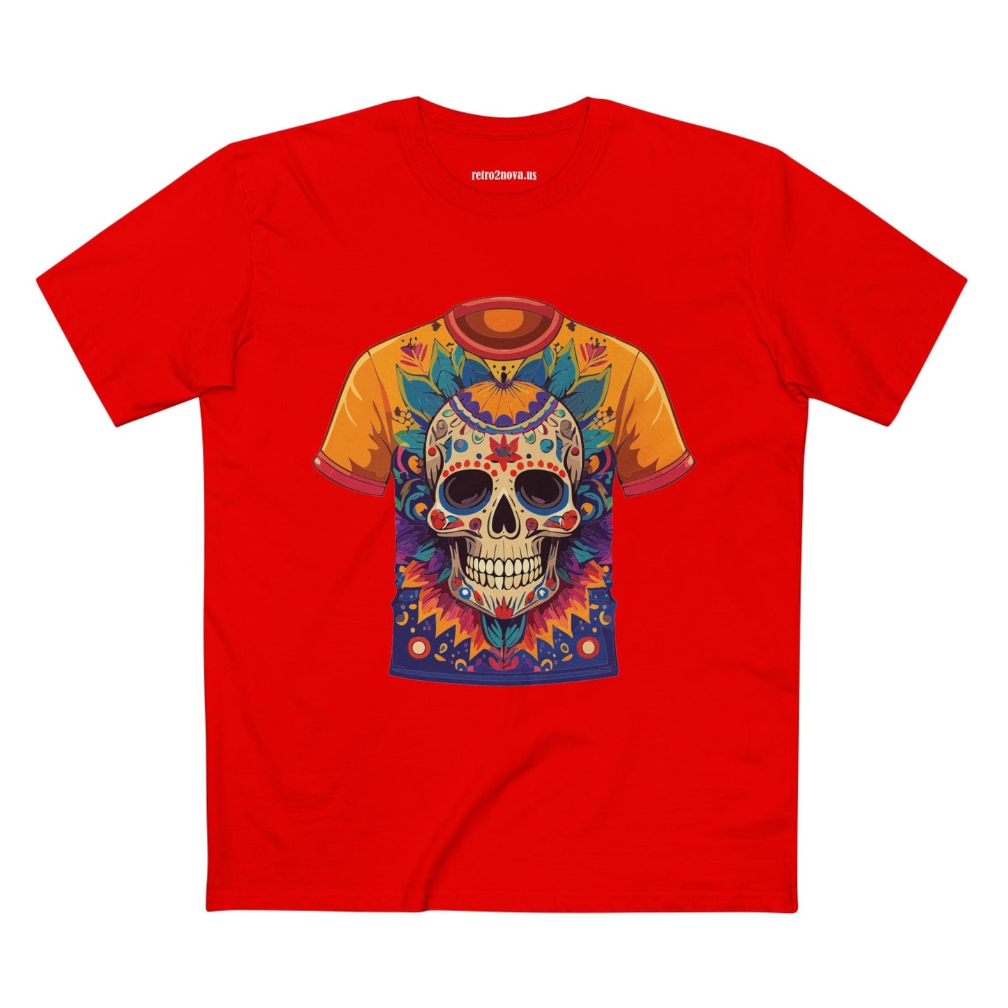 Skull Shirt Skeleton Shirt Unisex Premium Cotton Original Art Design Tee Retro2Nova Collection