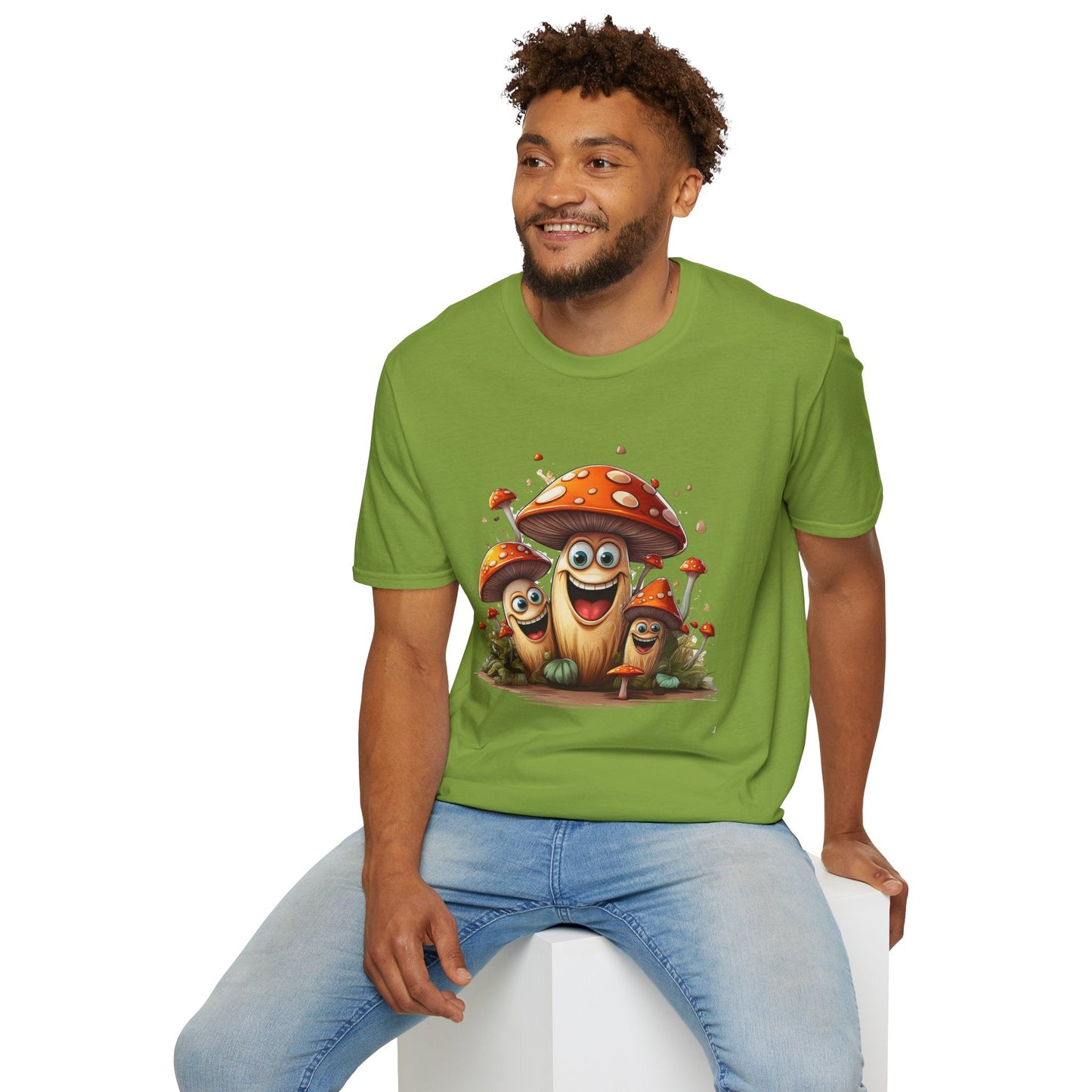 Mashroom Tee Shirt Unisex Funny Mashroom Design Softstyle 100 Percent Cotton Gildan