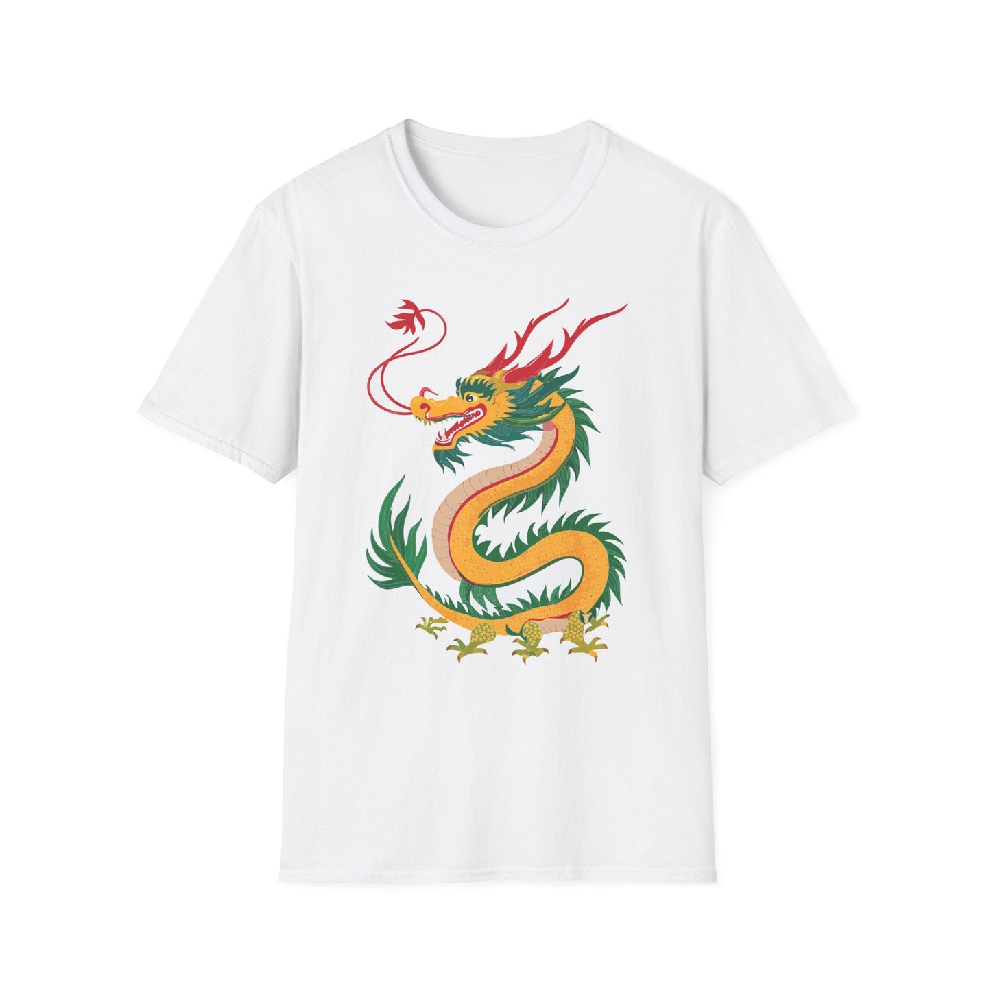 Dragon Graphic Unisex Cotton Softstyle Art Design Tee With Animals 7