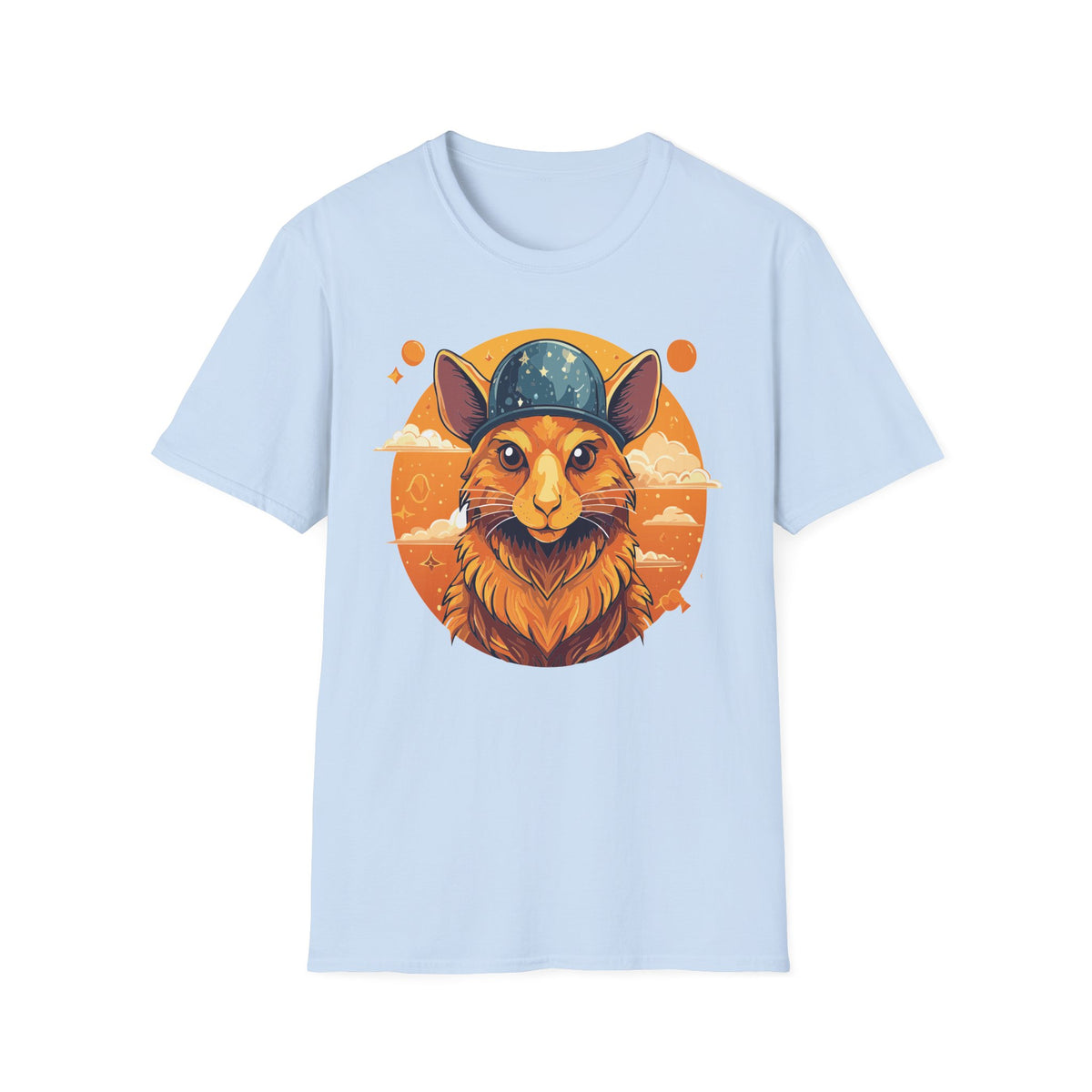 Space Helmet Fox T-Shirt | Retro Sunset Fox Illustration