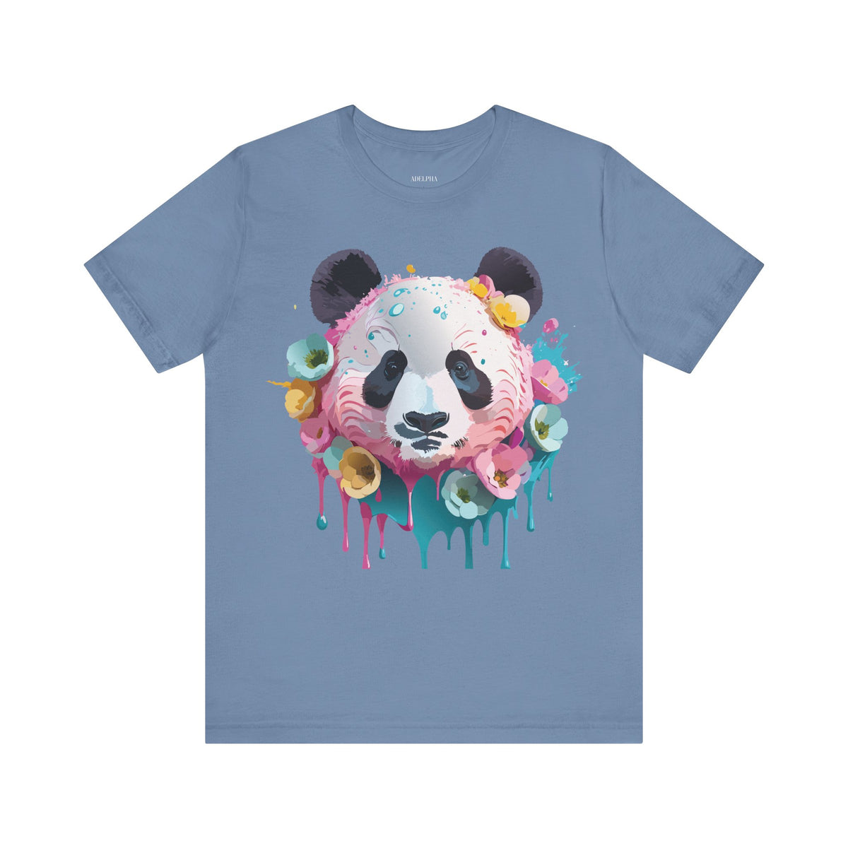 Panda Graphic Unisex Cotton Bella+Canvas Tee with Art Animal Design e51