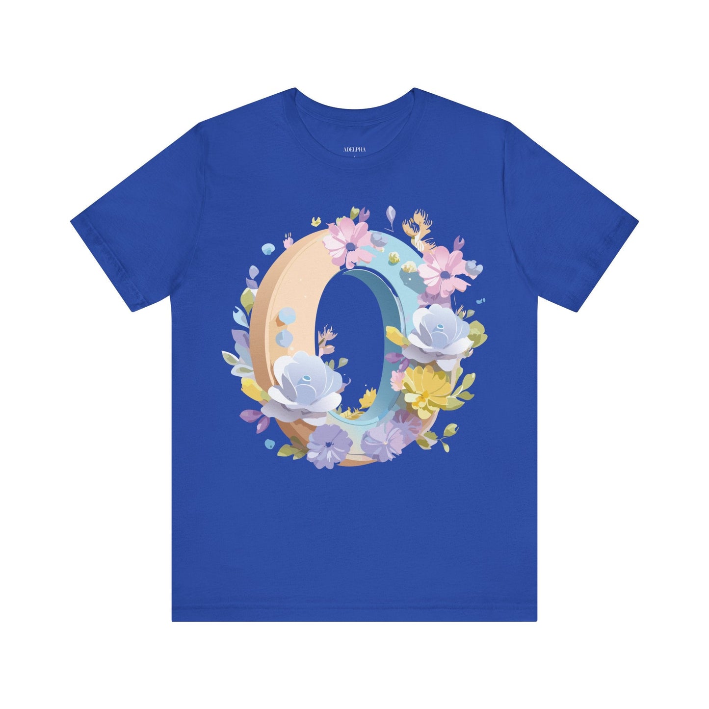 Letter O Shirt Unisex Graphic Tee With Vintage Inspired Art By Adelpha Premium Jersey Short Sleeve