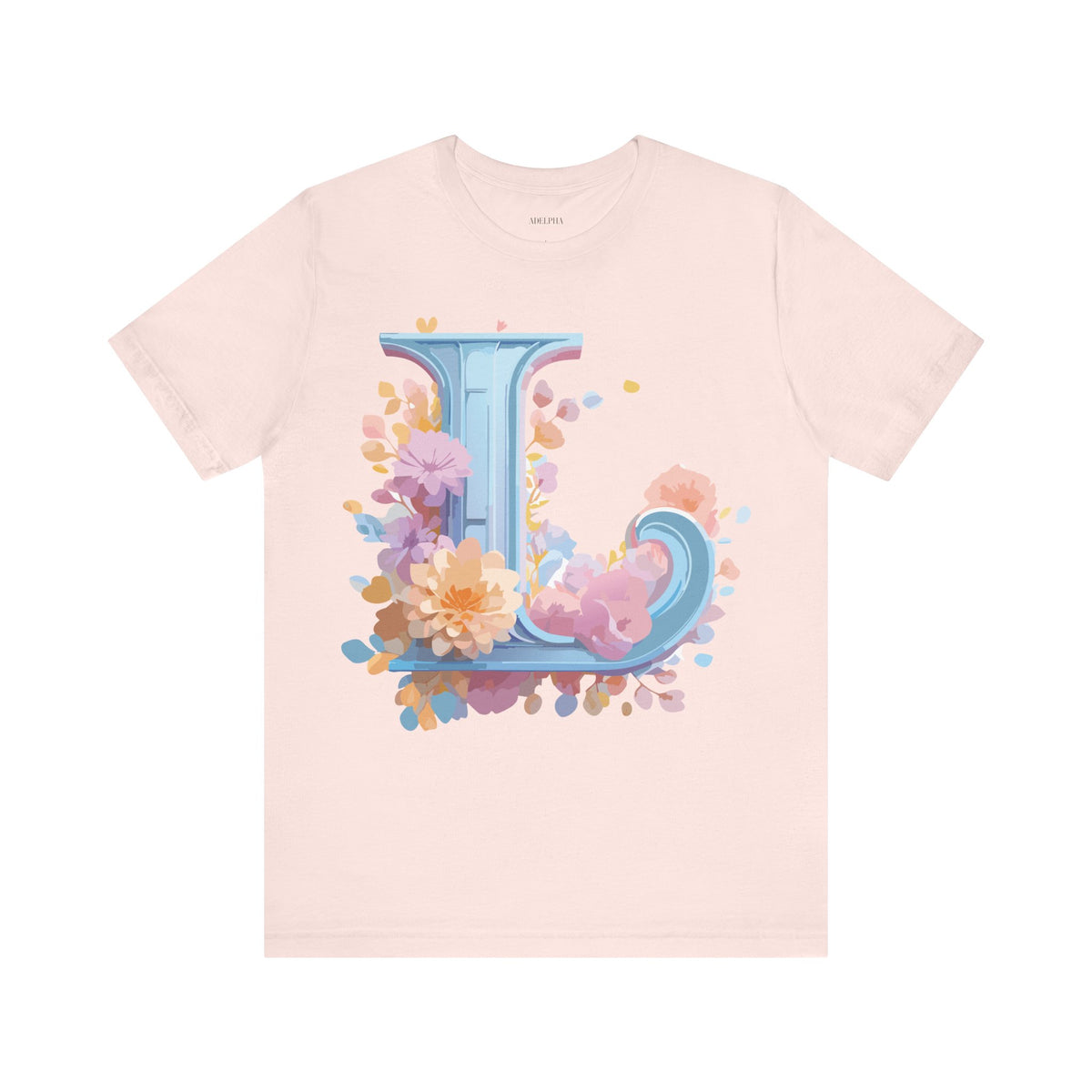 Letter L Graphic Unisex Cotton Bella+Canvas Tee with Art Letter Design