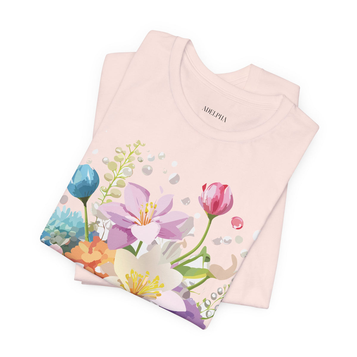 Floral Graphic Tee Shirt - Bella+Canvas Unisex 100 Cotton 20