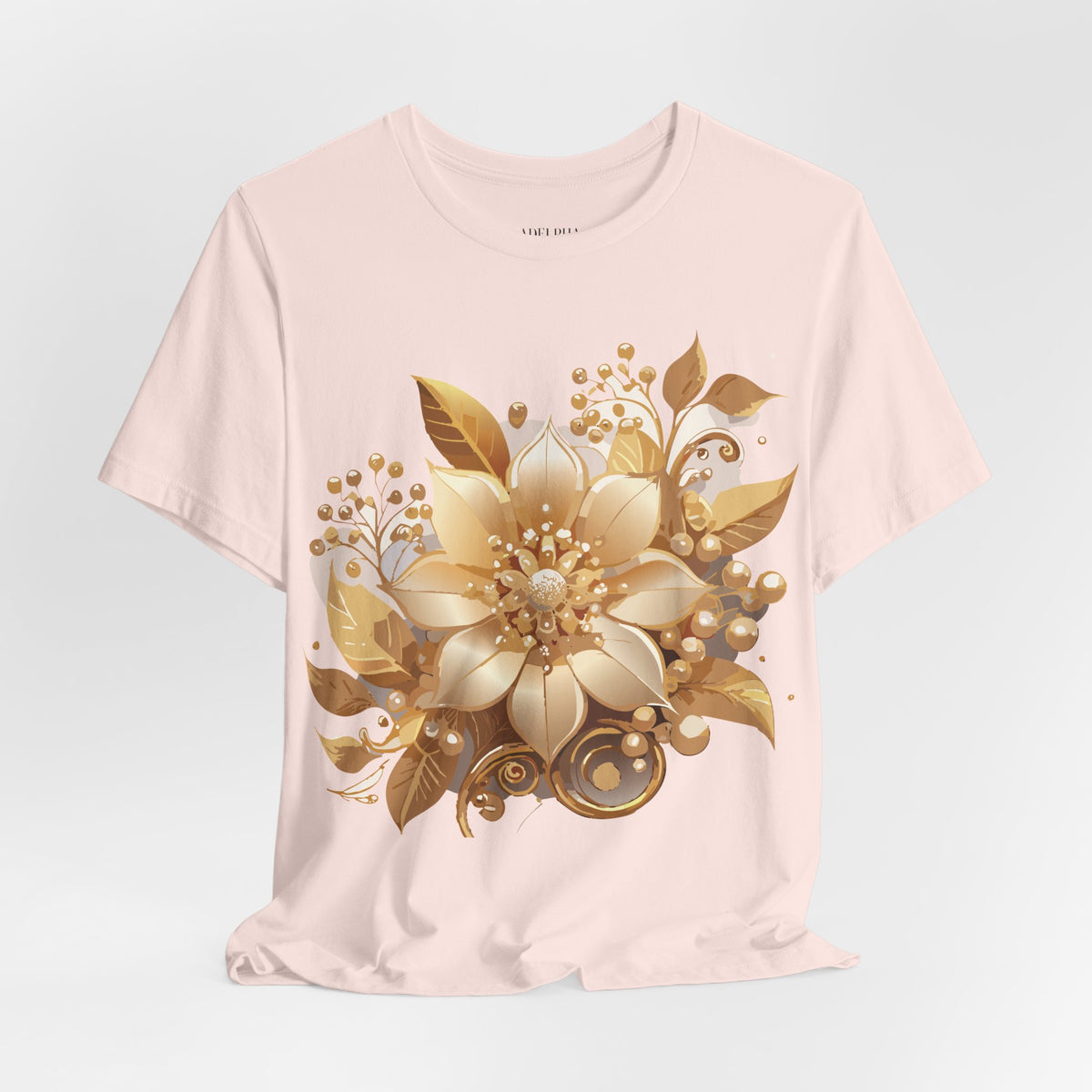 Jewelry Graphic Unisex Cotton Bella+Canvas Tee with Gemstones Art Design m24