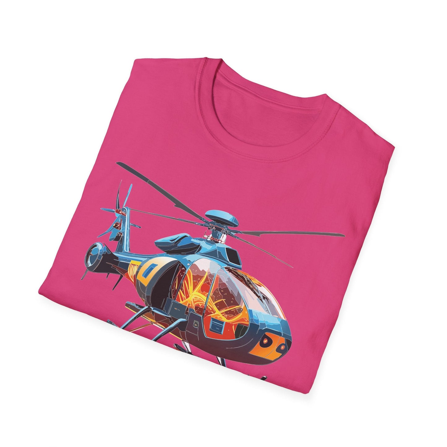 Chopper Helicopter Graphic Unisex Cotton Softstyle Short Sleeve Tee 2