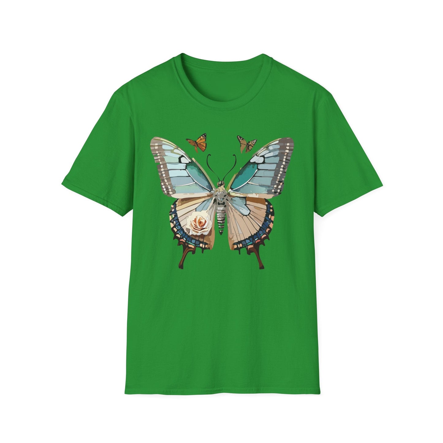 Butterfly Shirt Unisex T Shirt Monarch Print Softstyle Premium Gildan 64000 Cotton Tee