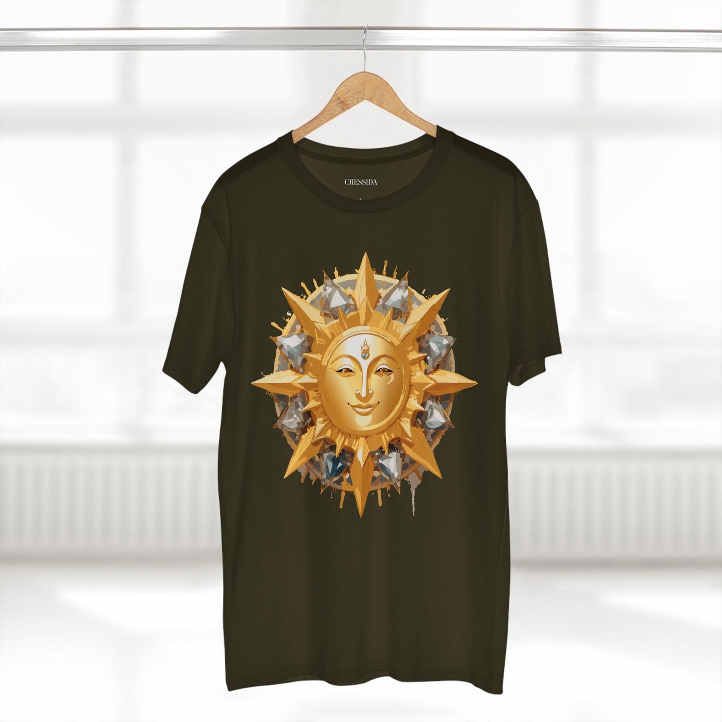 Gold Sun Graphic Unisex 100 Cotton T-Shirt with Golden Art Design 14
