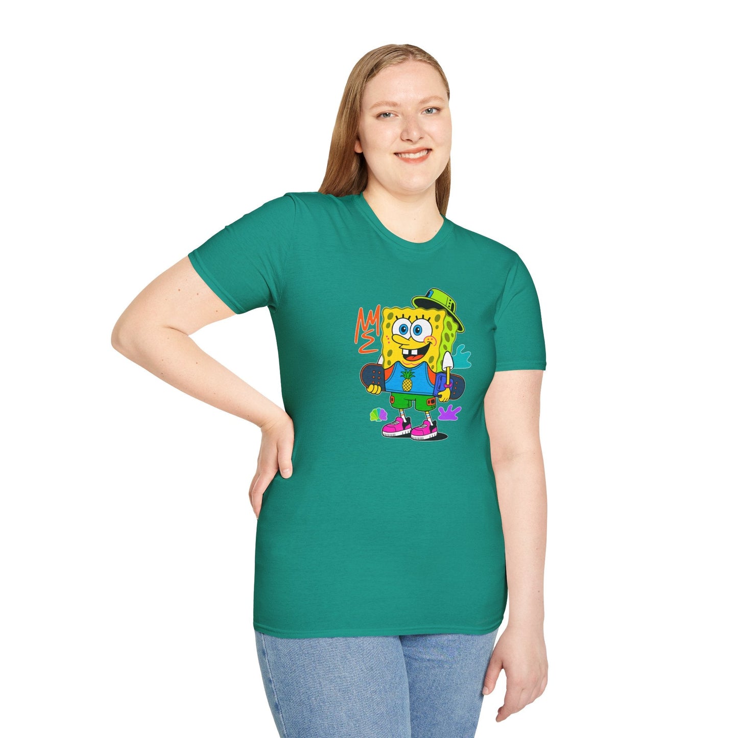 Unisex Cartoon T Shirt With Animals Animation Tee Softstyle Gildan 64000 Cotton Fabric